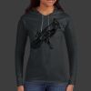 Ladies 100% Ring Spun Cotton Long Sleeve Hooded T Shirt Thumbnail