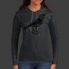 Ladies 100% Ring Spun Cotton Long Sleeve Hooded T Shirt Thumbnail