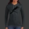 Ladies 100% Ring Spun Cotton Long Sleeve Hooded T Shirt Thumbnail