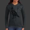 Ladies 100% Ring Spun Cotton Long Sleeve Hooded T Shirt Thumbnail