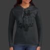 Ladies 100% Ring Spun Cotton Long Sleeve Hooded T Shirt Thumbnail