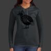 Ladies 100% Ring Spun Cotton Long Sleeve Hooded T Shirt Thumbnail