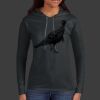 Ladies 100% Ring Spun Cotton Long Sleeve Hooded T Shirt Thumbnail