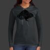 Ladies 100% Ring Spun Cotton Long Sleeve Hooded T Shirt Thumbnail
