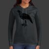 Ladies 100% Ring Spun Cotton Long Sleeve Hooded T Shirt Thumbnail