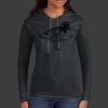Ladies 100% Ring Spun Cotton Long Sleeve Hooded T Shirt Thumbnail