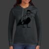 Ladies 100% Ring Spun Cotton Long Sleeve Hooded T Shirt Thumbnail