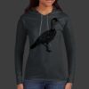 Ladies 100% Ring Spun Cotton Long Sleeve Hooded T Shirt Thumbnail