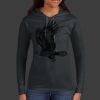 Ladies 100% Ring Spun Cotton Long Sleeve Hooded T Shirt Thumbnail
