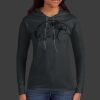 Ladies 100% Ring Spun Cotton Long Sleeve Hooded T Shirt Thumbnail