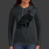 Ladies 100% Ring Spun Cotton Long Sleeve Hooded T Shirt Thumbnail