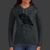 Ladies 100% Ring Spun Cotton Long Sleeve Hooded T Shirt Thumbnail