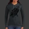 Ladies 100% Ring Spun Cotton Long Sleeve Hooded T Shirt Thumbnail