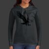 Ladies 100% Ring Spun Cotton Long Sleeve Hooded T Shirt Thumbnail