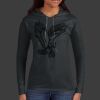 Ladies 100% Ring Spun Cotton Long Sleeve Hooded T Shirt Thumbnail