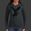 Ladies 100% Ring Spun Cotton Long Sleeve Hooded T Shirt Thumbnail