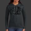 Ladies 100% Ring Spun Cotton Long Sleeve Hooded T Shirt Thumbnail