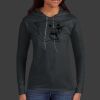 Ladies 100% Ring Spun Cotton Long Sleeve Hooded T Shirt Thumbnail