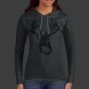 Ladies 100% Ring Spun Cotton Long Sleeve Hooded T Shirt Thumbnail