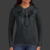 Ladies 100% Ring Spun Cotton Long Sleeve Hooded T Shirt Thumbnail