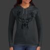 Ladies 100% Ring Spun Cotton Long Sleeve Hooded T Shirt Thumbnail