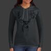 Ladies 100% Ring Spun Cotton Long Sleeve Hooded T Shirt Thumbnail
