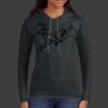Ladies 100% Ring Spun Cotton Long Sleeve Hooded T Shirt Thumbnail