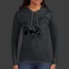 Ladies 100% Ring Spun Cotton Long Sleeve Hooded T Shirt Thumbnail