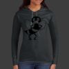 Ladies 100% Ring Spun Cotton Long Sleeve Hooded T Shirt Thumbnail