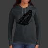 Ladies 100% Ring Spun Cotton Long Sleeve Hooded T Shirt Thumbnail