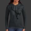 Ladies 100% Ring Spun Cotton Long Sleeve Hooded T Shirt Thumbnail