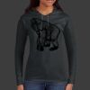 Ladies 100% Ring Spun Cotton Long Sleeve Hooded T Shirt Thumbnail