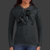 Ladies 100% Ring Spun Cotton Long Sleeve Hooded T Shirt Thumbnail