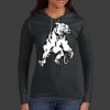 Ladies 100% Ring Spun Cotton Long Sleeve Hooded T Shirt Thumbnail