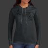 Ladies 100% Ring Spun Cotton Long Sleeve Hooded T Shirt Thumbnail