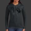 Ladies 100% Ring Spun Cotton Long Sleeve Hooded T Shirt Thumbnail