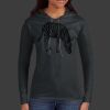 Ladies 100% Ring Spun Cotton Long Sleeve Hooded T Shirt Thumbnail