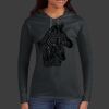 Ladies 100% Ring Spun Cotton Long Sleeve Hooded T Shirt Thumbnail