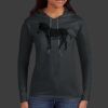 Ladies 100% Ring Spun Cotton Long Sleeve Hooded T Shirt Thumbnail