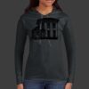 Ladies 100% Ring Spun Cotton Long Sleeve Hooded T Shirt Thumbnail