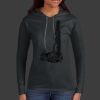 Ladies 100% Ring Spun Cotton Long Sleeve Hooded T Shirt Thumbnail