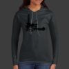 Ladies 100% Ring Spun Cotton Long Sleeve Hooded T Shirt Thumbnail