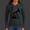 Ladies 100% Ring Spun Cotton Long Sleeve Hooded T Shirt Thumbnail