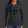 Ladies 100% Ring Spun Cotton Long Sleeve Hooded T Shirt Thumbnail