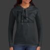 Ladies 100% Ring Spun Cotton Long Sleeve Hooded T Shirt Thumbnail