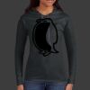 Ladies 100% Ring Spun Cotton Long Sleeve Hooded T Shirt Thumbnail