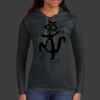 Ladies 100% Ring Spun Cotton Long Sleeve Hooded T Shirt Thumbnail