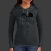 Ladies 100% Ring Spun Cotton Long Sleeve Hooded T Shirt Thumbnail