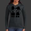 Ladies 100% Ring Spun Cotton Long Sleeve Hooded T Shirt Thumbnail