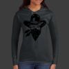 Ladies 100% Ring Spun Cotton Long Sleeve Hooded T Shirt Thumbnail